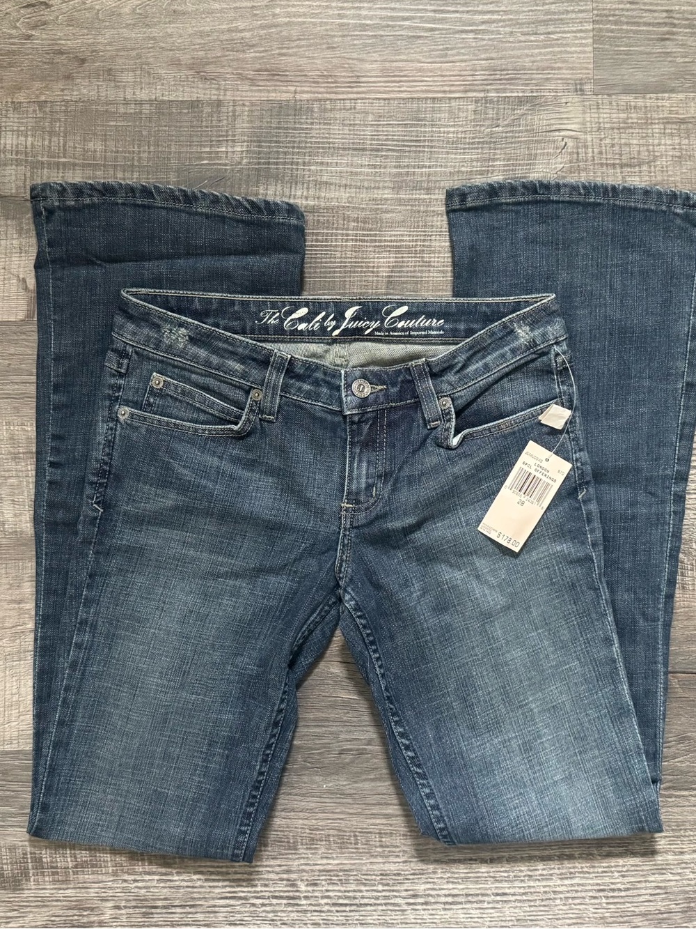 NWT Juicy Couture The Cali Low Rise Bootcut Flare Denim Jeans 28